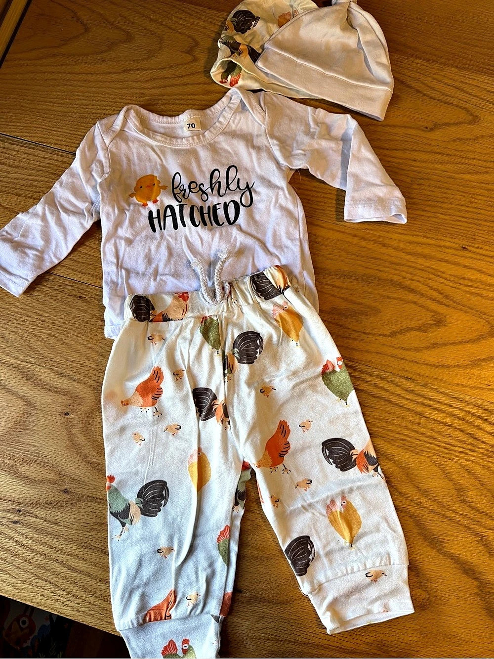 Baby Chicken Print Matching Set